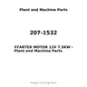 207-1532 - STARTER MOTOR 12V 7.5KW
