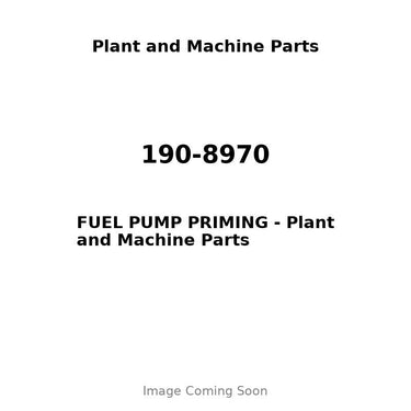 190-8970 - FUEL PUMP PRIMING