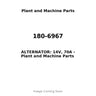 180-6967 - ALTERNATOR: 14V, 70A