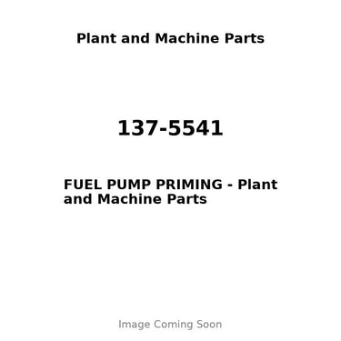 137-5541 - FUEL PUMP PRIMING