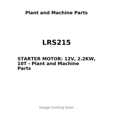 LRS215 - STARTER MOTOR: 12V, 2.2KW, 10T