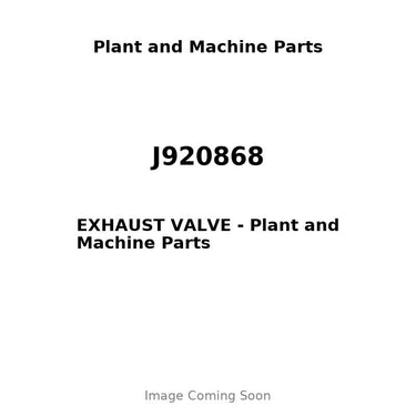 J920868 - EXHAUST VALVE