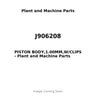 J906208 - PISTON BODY,1.00MM,W/CLIPS