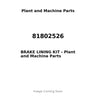 81802526 - BRAKE LINING KIT