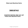 388187A2 - STARTER MOTOR 3KW 12V 10T