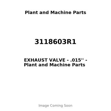 3118603R1 - EXHAUST VALVE - .015''