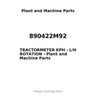 890422M92 - TRACTORMETER KPH - L/H ROTATION
