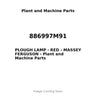 886997M91 - PLOUGH LAMP - RED - MASSEY FERGUSON