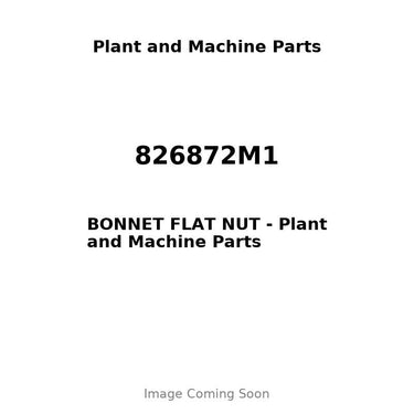 826872M1 - BONNET FLAT NUT