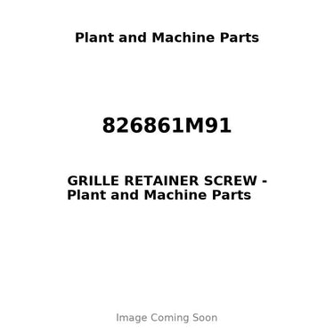 826861M91 - GRILLE RETAINER SCREW