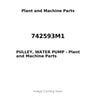 742593M1 - PULLEY, WATER PUMP