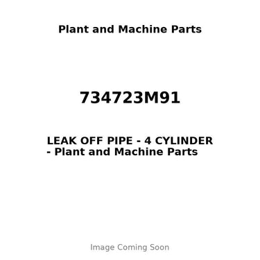 734723M91 - LEAK OFF PIPE - 4 CYLINDER