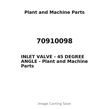 70910098 - INLET VALVE - 45 DEGREE ANGLE