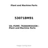 530718M91 - OIL PUMP, TRANSMISSION