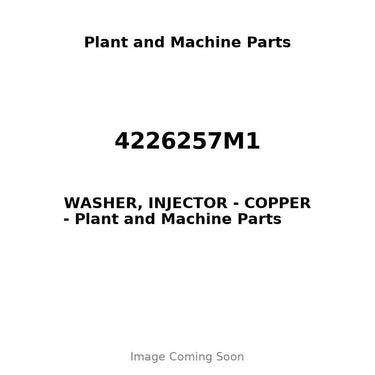 4226257M1 - WASHER, INJECTOR - COPPER