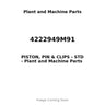 4222949M91 - PISTON, PIN & CLIPS - STD