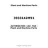 3933142M91 - ALTERNATOR: 12V, 70A