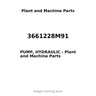 3661228M91 - PUMP, HYDRAULIC