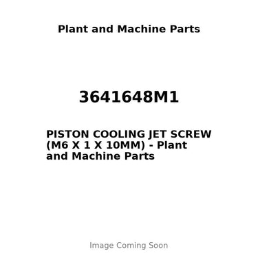 3641648M1 - PISTON COOLING JET SCREW (M6 X 1 X 10MM)