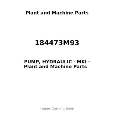 184473M93 - PUMP, HYDRAULIC - MKI