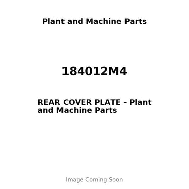 184012M4 - REAR COVER PLATE