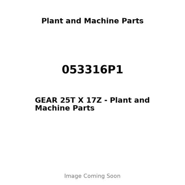 053316P1 - GEAR 25T X 17Z
