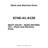 6746-41-4120 - INLET VALVE - HEAD INCONEL 751