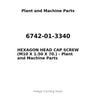 6742-01-3340 - HEXAGON HEAD CAP SCREW (M10 X 1.50 X 70.)