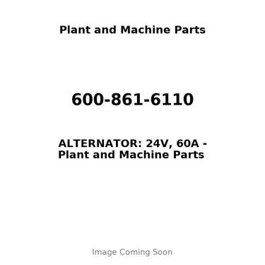 600-861-6110 - ALTERNATOR: 24V, 60A
