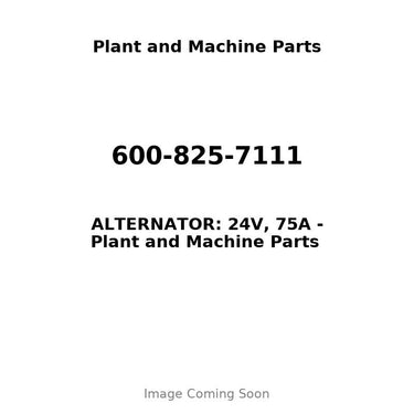 600-825-7111 - ALTERNATOR: 24V, 75A