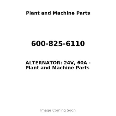 600-825-6110 - ALTERNATOR: 24V, 60A