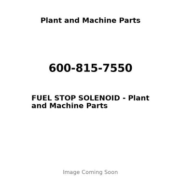 600-815-7550 - FUEL STOP SOLENOID