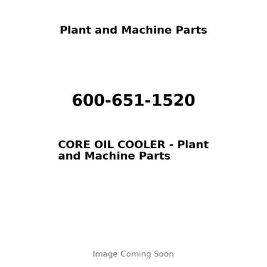 600-651-1520 - CORE OIL COOLER