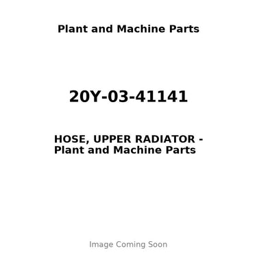 20Y-03-41141 - HOSE, UPPER RADIATOR