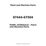 07444-67504 - PUMP, HYDRAULIC