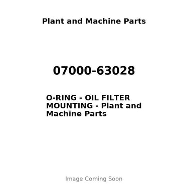 07000-63028 - O-RING - OIL FILTER MOUNTING