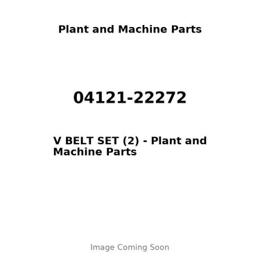 04121-22272 - V BELT SET (2)
