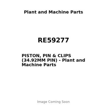 RE59277 - PISTON, PIN & CLIPS (34.92MM PIN)