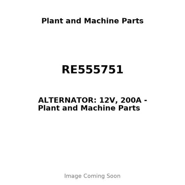 RE555751 - ALTERNATOR: 12V, 200A