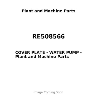 RE508566 - COVER PLATE - WATER PUMP
