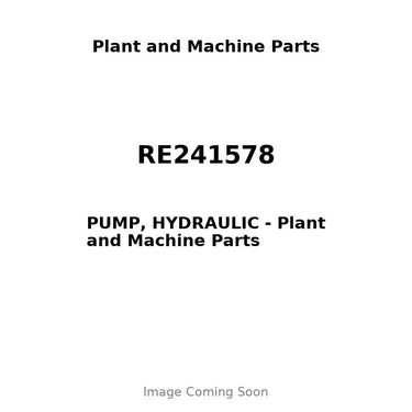 RE241578 - PUMP, HYDRAULIC