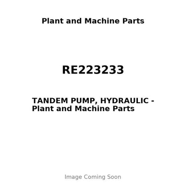 RE223233 - TANDEM PUMP, HYDRAULIC