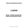 L34920 - HOSE, UPPER RADIATOR
