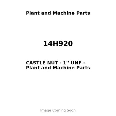 14H920 - CASTLE NUT - 1'' UNF