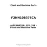 F2NN10B376CA - ALTERNATOR: 12V, 70A