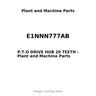 E1NNN777AB - P.T.O DRIVE HUB 20 TEETH