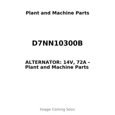 D7NN10300B - ALTERNATOR: 14V, 72A