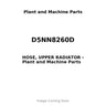D5NN8260D - HOSE, UPPER RADIATOR