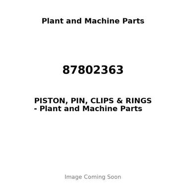 87802363 - PISTON, PIN, CLIPS & RINGS