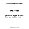 84530156 - HYDRAULIC PUMP 14.35 CC